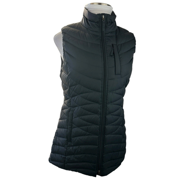 NWT Duluth Women's Cold Faithful Down Tunic Vest Full Zip Puffer in Black Medium - Picture 3 of 15